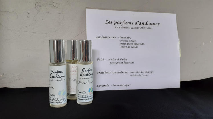 Parfum d'ambiance aux huiles essentielles bio